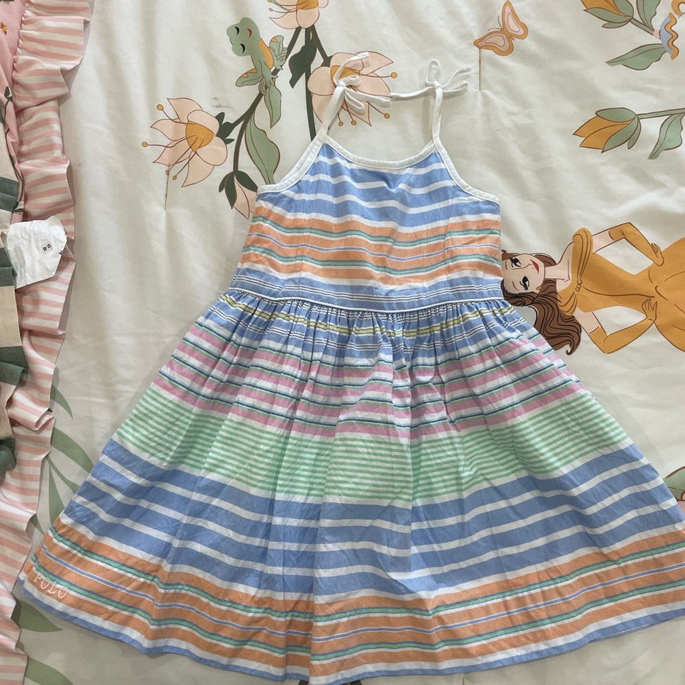 Polo by Ralph Lauren Colorful Striped Kids Dress
